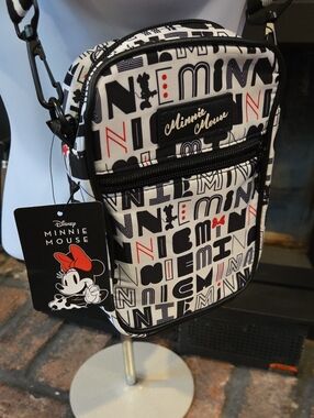 Disney Minnie Mouse Black White and Red Crossbody Bag